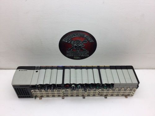 Allen bradley 1756-l55/a control logix 5555 17 slot rack, pa75 w/ 13 cards for sale