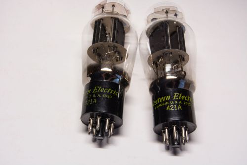 VINTAGE WESTERN ELECTRIC 421A Tubes PAIR Untested