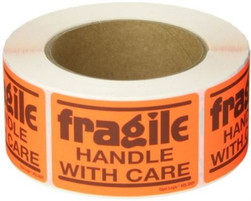 Tape Logic DL3601 Shipping And Handling Label, Legend Fragile - Handle With , 3