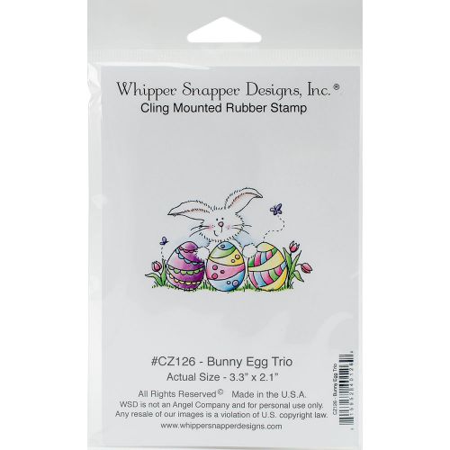 &#034;Whipper Snapper Cling Stamp 4&#034;&#034;X6&#034;&#034;-Bunny Egg Trio&#034;