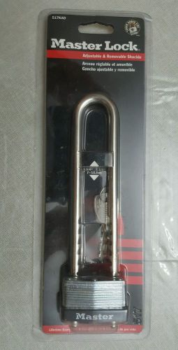 Master Lock 517KAD Padlock With Adjustable Shackle 2-3/4 to  5-3/8-inch, Keyed