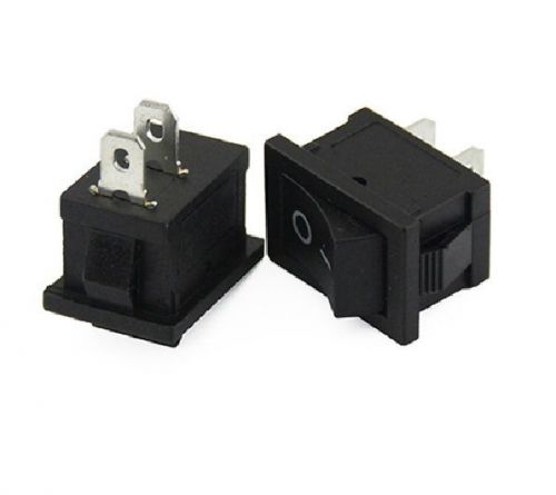 20pcs Black Rocker Switch 2 Pin KCD1-101 250V 6A Boatlike Switch 2 Pin