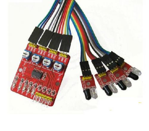 5PCS 4 Channel Infrared Detector Tracked Photoelectricity Sensor For Smart Car