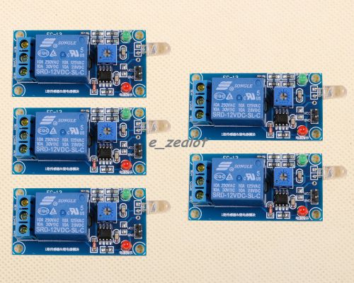 5PCS For Arduino STM32 12V Photosensitive Sensor Light Detection Relay Module