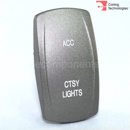 Carling Contura V Backlit Actuator ACC &amp; CTSY LIGHTS Nickel Button Laser Etched
