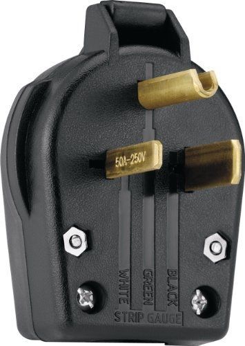 Cooper Wiring Devices S42-SP-L Commercial Grade Angle Vinyl Power Plug with