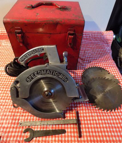 Vintage Porter Cable Speedmatic 88c Circular Saw W/ Steel Case Nice *NO RESERVE*