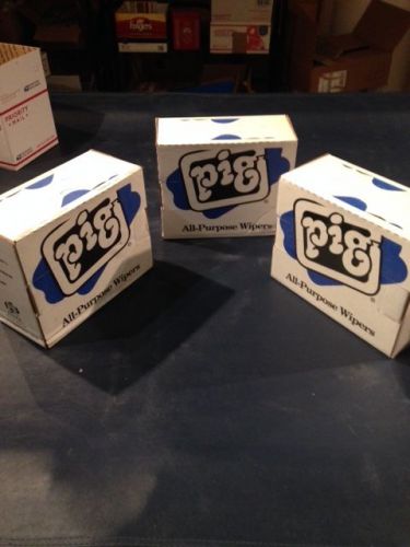 Three (3) Cartons of PIG All Purpose Wipers