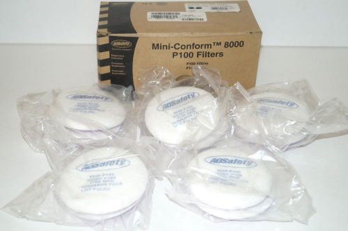 A0Safety Mini-Conform 8000 P100 Filters Respirator 10 Pack