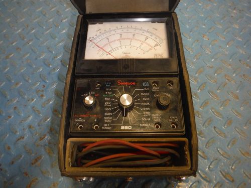 SIMPSON 260 SERIES 6XL VOLT / OHM / MILLIAMETER WITH MANUAL AND CASE!