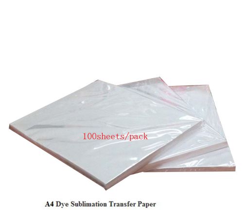 100 Sheets A4 Dye Sublimation Transfer Paper for Mug Cup Plate polyester T-shirt