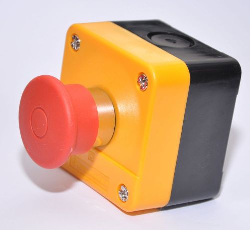 One Telemecanique Emergency Stop Pull-Push Control Station (Amber)