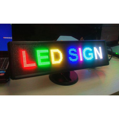 HD Indoor Desk Full Color Programmable Scrolling Display LED Message Sign Board