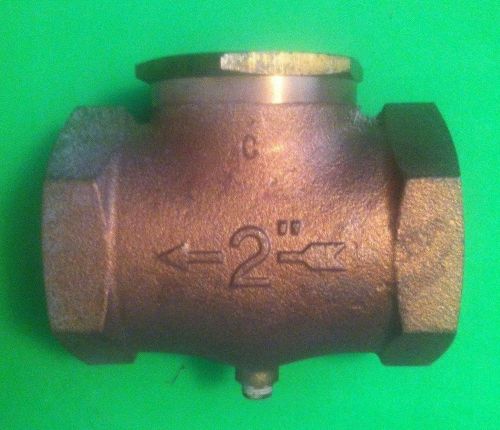 &gt;new&lt; 2&#034; threaded brass spring loaded check valve for sale