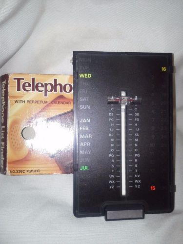 Telephone List Finder Repertoire Black 326C Office Desktop Perpetual Calendar
