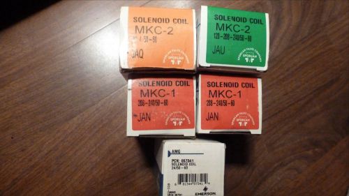 Lot of 5 Solenoid Coils, Sporlan, MKC-1, MKC-2 (24V/120V), Emerson, 057341 *New*