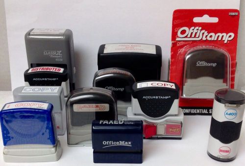 Law Office Legal Stamps, Self Inking, Lot Of 11, FAXED, COPY, CONFIDENTIAL, DATE