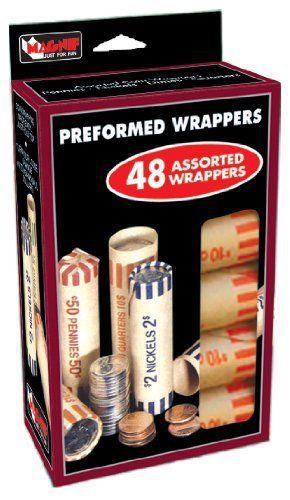 Mag-Nif Coin Wrappers with Preformed Holders - Quarters, Dimes, Nickels &amp;