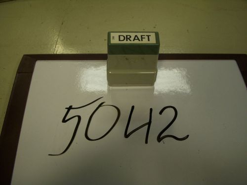Rubber Stamp Fixed &#034;Draft&#034;, Self Inked - Used. SOLD in Lots of 5