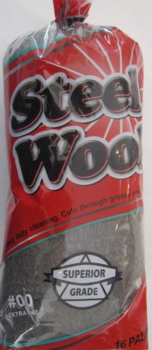 Kitchen Collection Steel Wool #00 Extra Fine For heavy duty cleaning 16 Pads