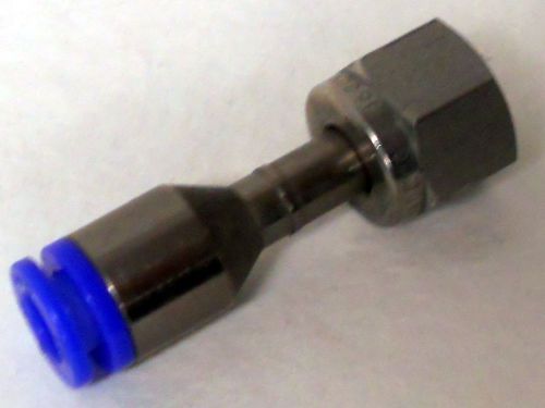 STAINLESS 1/4&#034; COMPRESSION FITTING TO SMC SIZE 6 QUICK DISCONNECT ADAPTER