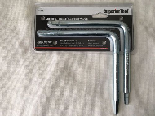 Stepped &amp; Tapered Faucet Seat Wrench Set Superior Tool #03765 Brand New