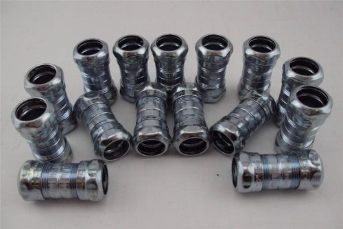 LOT OF 15 COMPRESSION WATER RAIN TIGHT ELECTRICAL 1/2&#034; EMT COUPLER COUPLERS NEW