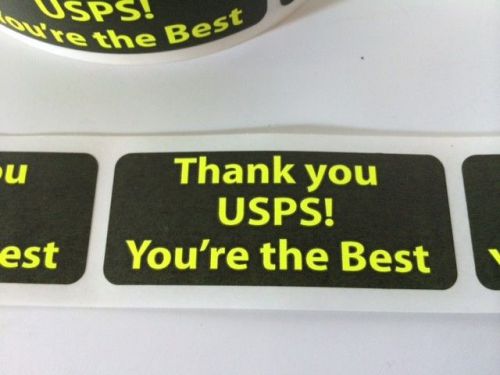 50 1&#034; x 2.5&#034; thank you usps you&#039;re the best shipping labels stickers yellow for sale