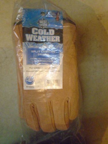 WESTCHESTER GLOVES W/ PILE LINING SZ: L NEW 1 LOT OF 6 PAIRS