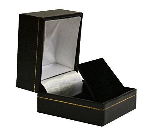 Classic Leatherette Earring Gift Box Black