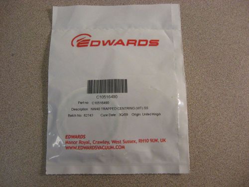 Edwards NW40 Trapped Centering Ring (Viton) SS C10516490, New