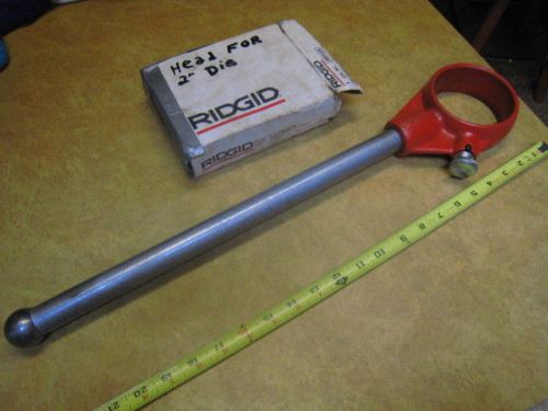 RIDGID USA 12R, PIPE RATCHET THREADER  HEAD WITH HANDLE AND  BOX VERY NICE SEE