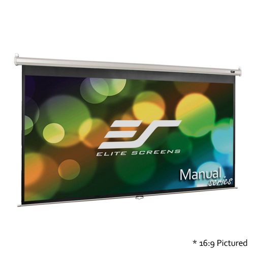 Elite Screens Manual, 84-inch, Pull Down Projection Manual Projector Screen