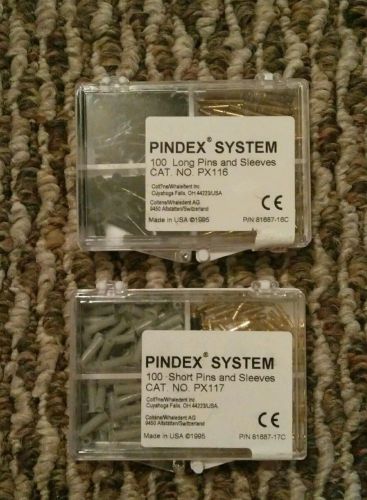 Whaledent Pindex System PX-117 PX-116 Short  Long Index Pins and Sleeves