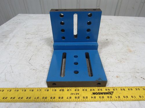 8&#034;x9&#034;x8&#034; set up machinist angle knee block cast iron machined w/ slots &amp; holes for sale
