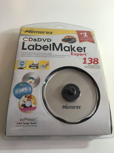Memorex CD &amp; DVD LabelMaker Expert Disk Label Maker 138 Labels New Sealed