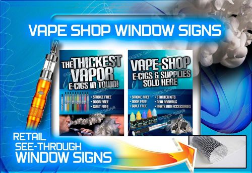 Vape smoke shop vapor e-cigarette sign banner poster window neon alternative for sale