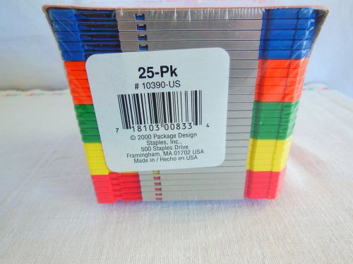 Staples IBM Formated 3.5&#034; Diskettes 25 Pack Disk Harddrive New Multi-Color