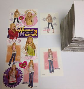 100 Hannah Montana Vending in Flat cards Temporary Tattoos With Promo sign
