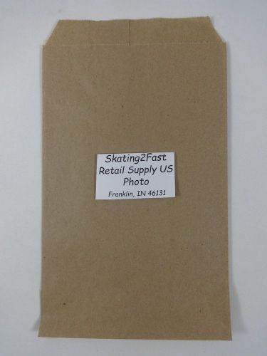 Natural Brown Kraft Paper 6.25&#034; x 9.25&#034; Merchandise Bag Retail Shopping