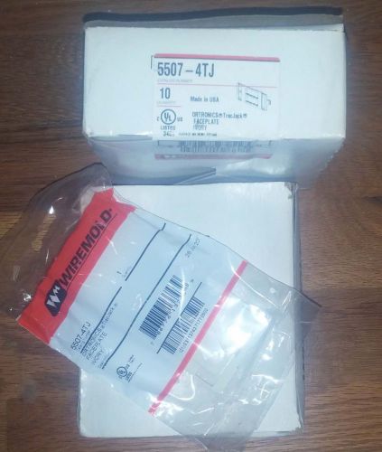 LOT OF 20 WIREMOLD ORTRONICS IVORY TRAKJACK PLASTIC FACE PLATE 5507-4TJ