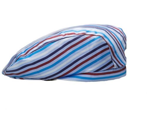 The Cafe Attendant Hat Men&#039;s and Women&#039;s Blue and Colorful Stripe Beret Hat