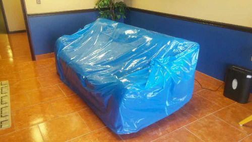 3- Pack Sofa Bag/Furniture Cover-134&#034; x 45&#034;-0015 Gauge -Blue Tint  *Heavy Gauge*