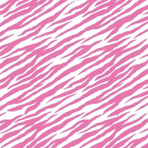 Amscan - Bright Pink Zebra Striped Tissue Paper - White/Pink