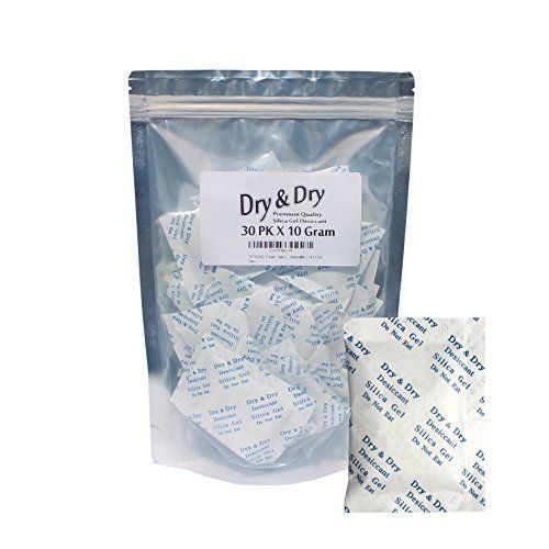 30 packs 10 gram - high quality silica gel desiccants dehumidifier 2 1/4 x 3 1/4 for sale