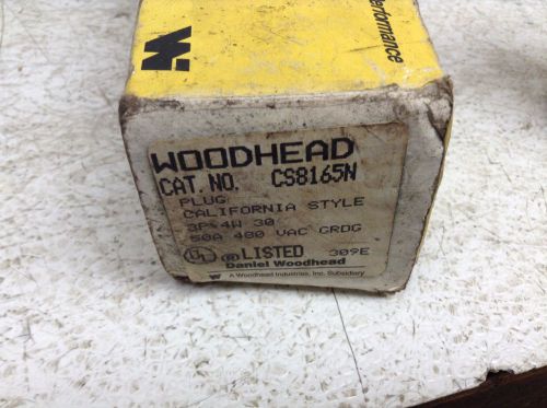 Woodhead brad harrison cs8165n plug 3p 4w 50a 480 vac new (tb) for sale
