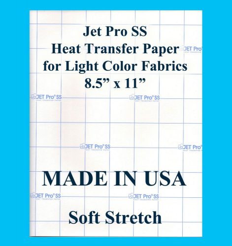 JET-PRO SofStretch inkjet Heat Transfer Paper 8.5x11 500 iron on heat press