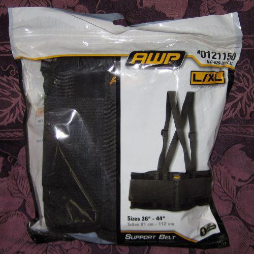 NEW!  AWP Back/Waist Support Safety Belt w/Suspenders L/XL:36&#034;-44&#034;