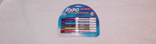12 EXPO DRY ERASE MARKERS - FINE TIPS - VARIOUS INTENSE COLORS