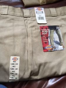 DICKIES 2874KH 40x32 Flannel  Lined Work Pants, Des. Sand,